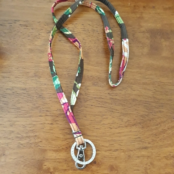 Vera Bradley Brown Floral Pattern Cotton Lanyard + VB Mini Pocketbooks - Picture 11 of 13